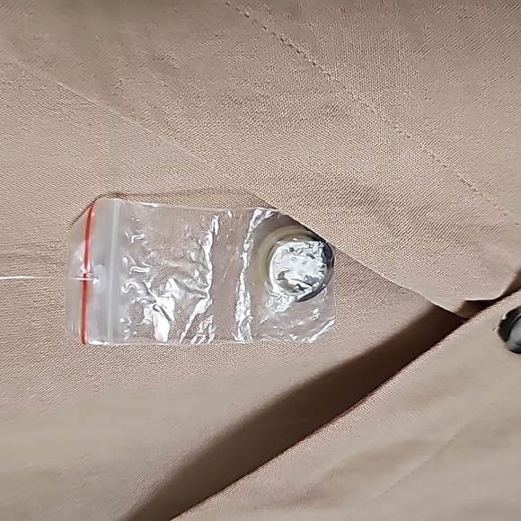 Perch Blu Pepper Summer NWT 1X Khaki Button Front Short Sleeve Casual Dress - Picture 3 of 8